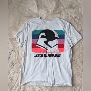 Star Wars White and Black Short Sleeve Tees. Medium. Size 8.